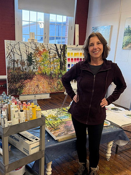 Emily in her studio Emily in her studio